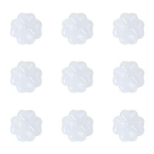 20 Stück/Beutel, transparente Glasperlen in vierblättriger Blumenform, Glücksperlen für die Herstellung von Schmuck, Armbänder, Basteln, Stil 8 von LNHBZ