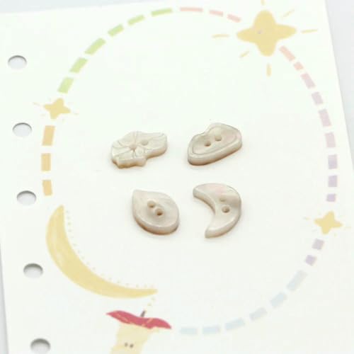 20 Stück 12 mm Mond-Imitat-Muschelharzknöpfe für Kleidung Damen Puppe Hemd Bluse Rock Kragen Kleines Nähzubehör-Gemischt-Längste 12 mm 20 Stück von LNHBZ