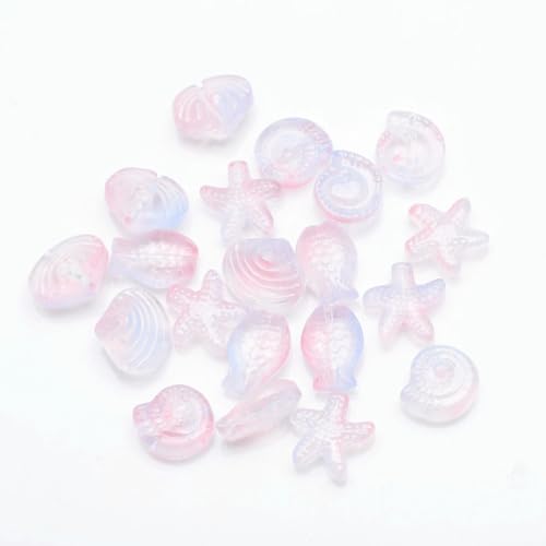 20 Stück gemischte Form Seestern Muschel Fisch Schnecke Kristallglas lose Anhänger Perlen DIY Herstellung Armband Halskette Schmuck Zubehör-02FenLan 20 Stück gemischte Form Seestern Muschel Fisch Schnecke Kristallglas lose Anhänger Perlen DIY Herstellung Armband Halskette Schmuck Zubehör-02FenLan von LNHBZ