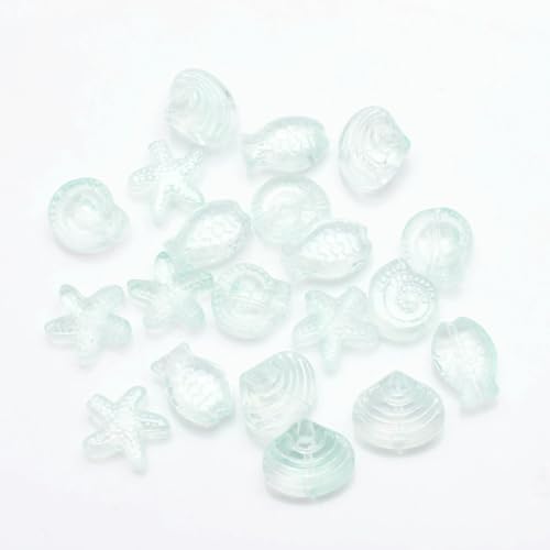 20 Stück gemischte Form Seestern Muschel Fisch Schnecke Kristallglas lose Anhänger Perlen DIY Herstellung Armband Halskette Schmuck Zubehör-11Lv 20 Stück gemischte Form Seestern Muschel Fisch Schnecke Kristallglas lose Anhänger Perlen DIY Herstellung Armband Halskette Schmuck Zubehör-11Lv von LNHBZ