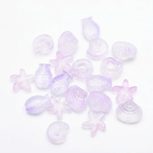 20 Stück gemischte Form Seestern Muschel Fisch Schnecke Kristallglas lose Anhänger Perlen DIY Herstellung Armband Halskette Schmuck Zubehör-12SJZ 20 Stück gemischte Form Seestern Muschel Fisch Schnecke Kristallglas lose Anhänger Perlen DIY Herstellung Armband Halskette Schmuck Zubehör-12SJZ von LNHBZ