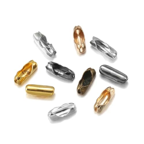 200 Stück/Los Durchmesser 1,5/2/2,4/3,2 mm Kugelkettenverbinder Verschlüsse Verbinder für DIY-Schmuckzubehör Herstellungszubehör-Mehrfarbig-1,5 mm von LNHBZ