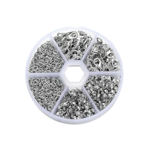 210–400 Stück/Box, Schmuckherstellungs-Sets mit Karabinerverschluss, offene Biegeringe, End-Crimps, Perlenbox, handgefertigte DIY-Armband-Halsketten-Befunde, Stil 05 210–400 Stück/Box, Schmuckherstellungs-Sets mit Karabinerverschluss, offene Biegeringe, End-Crimps, Perlenbox, handgefertigte DIY-Armband-Halsketten-Befunde, Stil 05 von LNHBZ