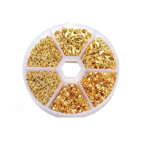 210–400 Stück/Box, Schmuckherstellungs-Sets mit Karabinerverschluss, offene Biegeringe, End-Quetschperlen, Box, handgefertigte DIY-Armband-Halsketten-Befunde, Stil 02 210–400 Stück/Box, Schmuckherstellungs-Sets mit Karabinerverschluss, offene Biegeringe, End-Quetschperlen, Box, handgefertigte DIY-Armband-Halsketten-Befunde, Stil 02 von LNHBZ