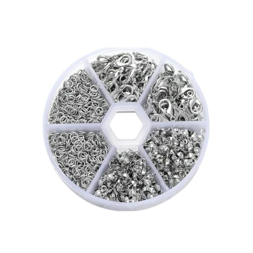 210–400 Stück/Box, Schmuckherstellungs-Sets mit Karabinerverschluss, offene Biegeringe, End-Quetschperlen, Box, handgefertigte DIY-Armband-Halsketten-Befunde, Stil 06 210–400 Stück/Box, Schmuckherstellungs-Sets mit Karabinerverschluss, offene Biegeringe, End-Quetschperlen, Box, handgefertigte DIY-Armband-Halsketten-Befunde, Stil 06 von LNHBZ