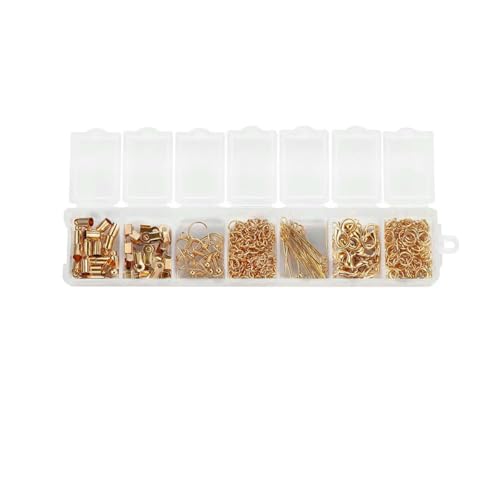 210–400 Stück/Box Schmuckherstellungs-Kits mit Karabinerverschluss, offene Biegeringe, End-Crimps, Perlenbox, handgefertigte DIY-Armband-Halsketten-Befunde, Set 03 von LNHBZ