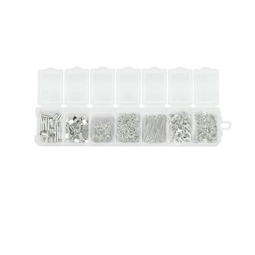 210–400 Stück/Box Schmuckherstellungs-Kits mit Karabinerverschluss, offene Biegeringe, End-Crimps, Perlenbox, handgefertigte DIY-Armband-Halsketten-Befunde, Set 04 210–400 Stück/Box Schmuckherstellungs-Kits mit Karabinerverschluss, offene Biegeringe, End-Crimps, Perlenbox, handgefertigte DIY-Armband-Halsketten-Befunde, Set 04 von LNHBZ