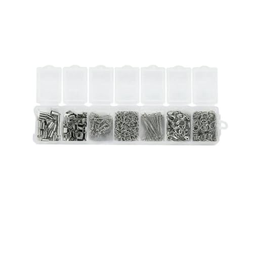210–400 Stück/Box Schmuckherstellungs-Kits mit Karabinerverschluss, offene Biegeringe, End-Crimps, Perlenbox, handgefertigte DIY-Armband-Halsketten-Befunde, Set 05 210–400 Stück/Box Schmuckherstellungs-Kits mit Karabinerverschluss, offene Biegeringe, End-Crimps, Perlenbox, handgefertigte DIY-Armband-Halsketten-Befunde, Set 05 von LNHBZ
