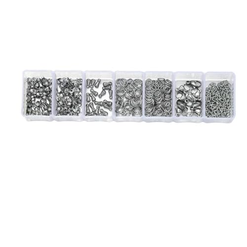 210–400 Stück/Box Schmuckherstellungs-Kits mit Karabinerverschluss, offene Biegeringe, End-Quetschperlen, Box, handgefertigte DIY-Armband-Halsketten-Befunde, Set 09 210–400 Stück/Box Schmuckherstellungs-Kits mit Karabinerverschluss, offene Biegeringe, End-Quetschperlen, Box, handgefertigte DIY-Armband-Halsketten-Befunde, Set 09 von LNHBZ