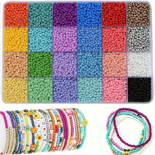 2400 Stück 3,0 mm, gemischte 24 Farben, Glasperlen, Glasperlen, Großpackung, Schmuckherstellung, DIY-Bastelperlen, gemischte 24 Farben, Standard 2400 Stück 3,0 mm, gemischte 24 Farben, Glasperlen, Glasperlen, Großpackung, Schmuckherstellung, DIY-Bastelperlen, gemischte 24 Farben, Standard von LNHBZ