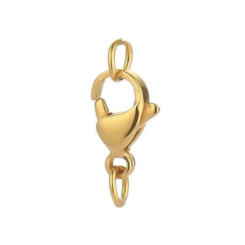 25 Stück Edelstahl-Karabinerverschlüsse, Biegeringe, Haken, Verbindungsstücke, Armbänder, Halsketten, Ketten, DIY-Schmuckherstellung, Zubehör, Goldfarbe, 12 mm 25 Stück Edelstahl-Karabinerverschlüsse, Biegeringe, Haken, Verbindungsstücke, Armbänder, Halsketten, Ketten, DIY-Schmuckherstellung, Zubehör, Goldfarbe, 12 mm von LNHBZ