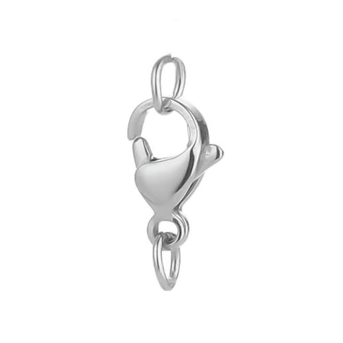 25 Stück Edelstahl-Karabinerverschlüsse, Biegeringe, Haken, Verbindungsstücke, Armbänder, Halsketten, Ketten, DIY-Schmuckherstellung, Zubehör, Stahl, 15 mm 25 Stück Edelstahl-Karabinerverschlüsse, Biegeringe, Haken, Verbindungsstücke, Armbänder, Halsketten, Ketten, DIY-Schmuckherstellung, Zubehör, Stahl, 15 mm von LNHBZ