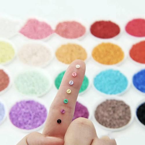 3,0 mm Mini-Knöpfe, Handarbeitsharz, 2 Löcher, Knopf für Cartoon-Puppen, Kleidung, Schuhe, Scrapbooking, Nähen, Kleidungsstücke, Mix, 100 Stück von LNHBZ
