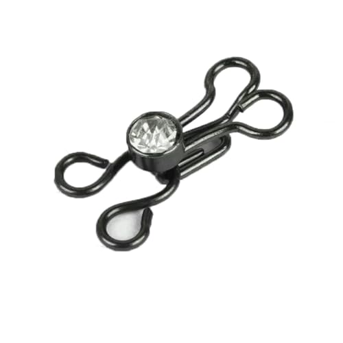 30/50 Sets unsichtbarer Metallknopf für Unterwäsche, Rock, Mantel, Schnallen, Kleidungsstück, Hosenverschluss, Kragenhaken, DIY-Nähzubehör – GunBlack-04–17 mm – 50 Sets von LNHBZ