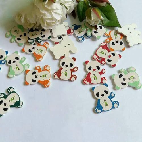 30/50 Stück/Paket, Großhandel, Cartoon-Holzknöpfe mit flacher Rückseite, zum Basteln, Scrapbooking, Nähen, Basteln, L-1-Stil 18, 50 Stück von LNHBZ