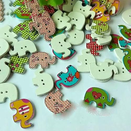 30/50 Stück/Paket, Großhandel, Cartoon-Holzknöpfe mit flacher Rückseite, zum Basteln, Scrapbooking, Nähen, Basteln, L-1-Stil 22, 50 Stück von LNHBZ