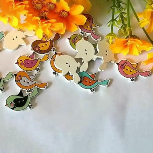 30/50 Stück/Paket, Großhandel, Cartoon-Holzknöpfe mit flacher Rückseite, zum Basteln, Scrapbooking, Nähen, Basteln, L-1-Stil 26, 50 Stück von LNHBZ