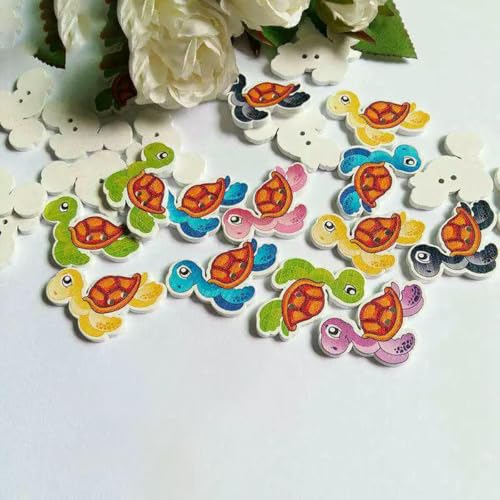 30/50 Stück/Paket, Großhandel, Cartoon-Holzknöpfe mit flacher Rückseite, zum Basteln, Scrapbooking, Nähen, Basteln, L-1-Stil 34, 50 Stück von LNHBZ