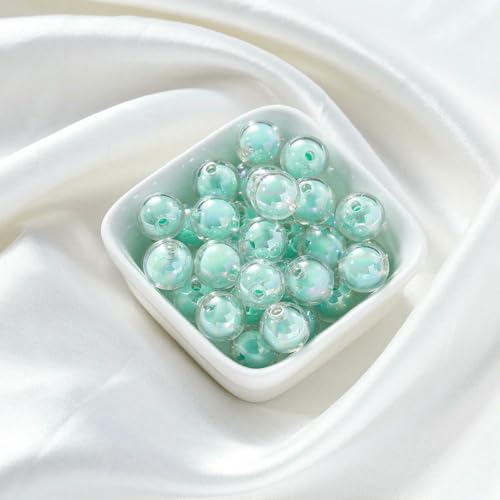 30–50 Stück 8–15 mm runde, transparente, mattierte, lose Acrylperlen in AB-Farbe, Abstandsperlen für die Herstellung von DIY-Schmuck, handgefertigtes Zubehör, AB-Farbe Grün, 15 30–50 Stück 8–15 mm runde, transparente, mattierte, lose Acrylperlen in AB-Farbe, Abstandsperlen für die Herstellung von DIY-Schmuck, handgefertigtes Zubehör, AB-Farbe Grün, 15 von LNHBZ