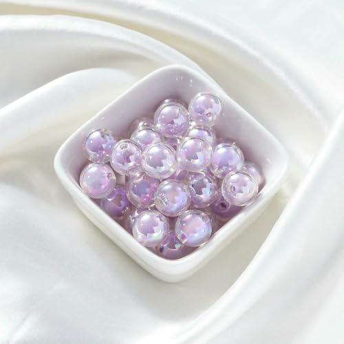 30–50 Stück 8–15 mm runde, transparente, mattierte, lose Acrylperlen in AB-Farbe, Abstandsperlen für die Herstellung von DIY-Schmuck, handgefertigtes Zubehör, AB-Farbe Lila, 15 mm x 30 Stück 30–50 Stück 8–15 mm runde, transparente, mattierte, lose Acrylperlen in AB-Farbe, Abstandsperlen für die Herstellung von DIY-Schmuck, handgefertigtes Zubehör, AB-Farbe Lila, 15 mm x 30 Stück von LNHBZ
