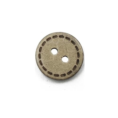 30 Stück/Los Größe 15 mm Naturfarbe Runde Laser-Kokosnussschalenknöpfe Basteln Nähen Scrapbooking Holz Für Kinderkleidung Handarbeit-YK01-15 mm von LNHBZ