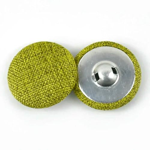 30 Stück 11–30 mm Metall-Leinenknöpfe für Kleidung, Sofakissen, Dekor, runde Schaftknöpfe, DIY-Anzug, Mantel, Nähzubehör, 4 Grasgrün, 30 mm von LNHBZ