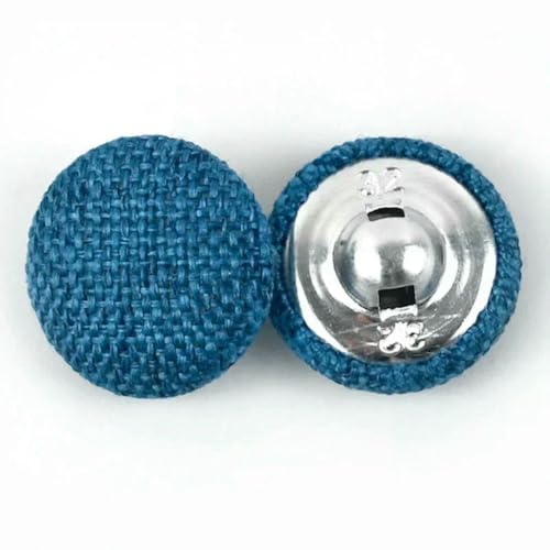 30 Stück 11–30 mm Metall-Leinenknöpfe für Kleidung, Sofakissen, Dekor, runde Schaftknöpfe, DIY-Anzug, Mantel, Nähzubehör, 8 Blau, 18 mm von LNHBZ