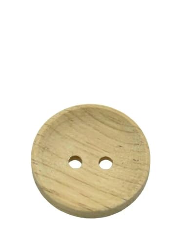 30 Stück Naturfarbene Holzknöpfe in Kastanienholzstruktur, 15–20 mm, Nähen, Scrapbooking, für Kleidung, handgefertigt, 2 Löcher, Knopf-MT320-20 mm von LNHBZ