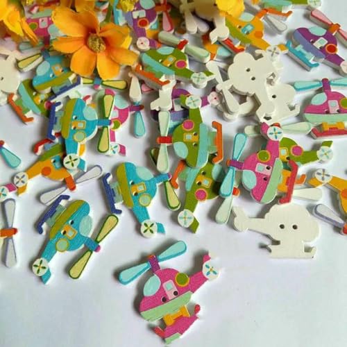 30 Stück gemischte Stil Kinderknopf DIY handgefertigte dekorative Schnalle Cartoon Holzknöpfe Holz Nähknopf-Stil 4 von LNHBZ