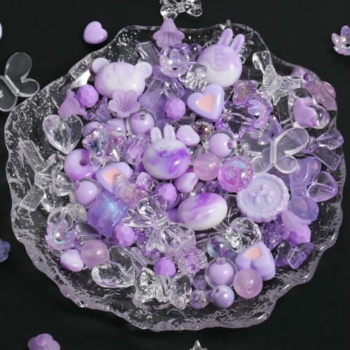 30 g/Los Acrylperlen Stern Herz Schmetterling Gemischte lose Abstandsperlen für die Schmuckherstellung DIY Armbänder Halsketten Zubehör-LILA-30 g 30 g/Los Acrylperlen Stern Herz Schmetterling Gemischte lose Abstandsperlen für die Schmuckherstellung DIY Armbänder Halsketten Zubehör-LILA-30 g von LNHBZ