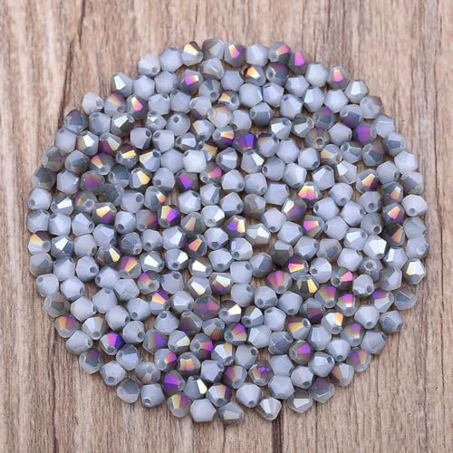 300 Stück exquisite 4,0 mm Doppelkegel-lose Kristallperlen für die Schmuckherstellung, Zubehör, 061–080–069, 4,0 mm von LNHBZ