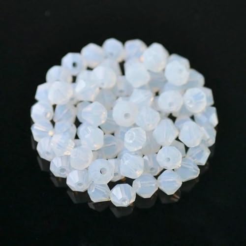 300 Stück exquisite 4,0 mm Doppelkegel-lose Kristallperlen für die Schmuckherstellung, Zubehör, 061–080–072, 4,0 mm von LNHBZ