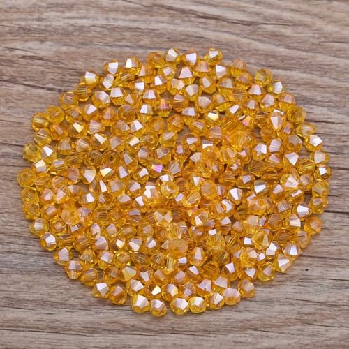 300 Stück exquisite 4,0 mm Doppelkegel-lose Kristallperlen für die Schmuckherstellung, Zubehör, 061–080–074, 4,0 mm 300 Stück exquisite 4,0 mm Doppelkegel-lose Kristallperlen für die Schmuckherstellung, Zubehör, 061–080–074, 4,0 mm von LNHBZ