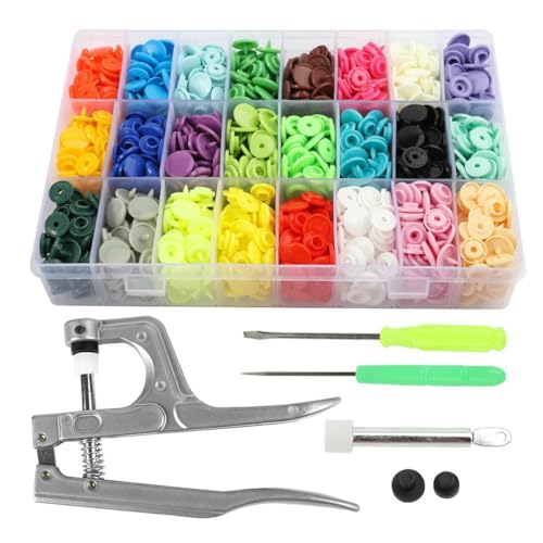 360 Sets T5 Druckknöpfe mit Druckknöpfen, Zangen-Werkzeugsatz und Organizer-Behältern, Drucknaht-Druckknöpfen, Druckknöpfen, 360er-Set von LNHBZ