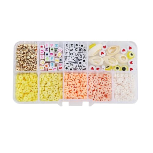 4,0 mm Polymer Clay & Alphabet-Perlen-Set, 10 Gitter, 1350 Stück/Box mit Zubehör, DIY-Schmuckherstellung für Armband-Halsketten-Bastelarbeiten-03-4,0 mm, ca. 1350 Stück 4,0 mm Polymer Clay & Alphabet-Perlen-Set, 10 Gitter, 1350 Stück/Box mit Zubehör, DIY-Schmuckherstellung für Armband-Halsketten-Bastelarbeiten-03-4,0 mm, ca. 1350 Stück von LNHBZ