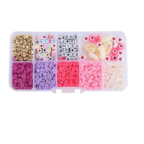 4,0 mm Polymer Clay & Alphabet-Perlen-Set, 10 Gitter, 1350 Stück/Box mit Zubehör, DIY-Schmuckherstellung für Armband-Halsketten-Bastelarbeiten-07-4,0 mm, ca. 1350 Stück 4,0 mm Polymer Clay & Alphabet-Perlen-Set, 10 Gitter, 1350 Stück/Box mit Zubehör, DIY-Schmuckherstellung für Armband-Halsketten-Bastelarbeiten-07-4,0 mm, ca. 1350 Stück von LNHBZ
