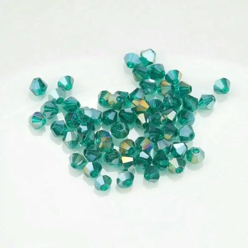 4,0 mm glänzende Kristallperlen, Doppelkegelperle, Glasperle, lose Abstandsperlen für Armbänder, DIY-Schmuckherstellung, 200 Stück, Malachitgrün ab, 4,0 mm 4,0 mm glänzende Kristallperlen, Doppelkegelperle, Glasperle, lose Abstandsperlen für Armbänder, DIY-Schmuckherstellung, 200 Stück, Malachitgrün ab, 4,0 mm von LNHBZ