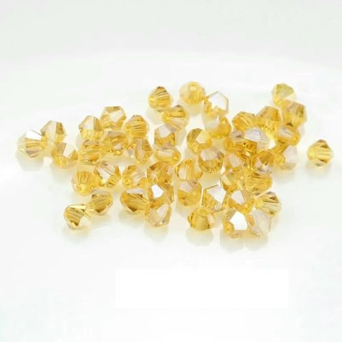 4,0 mm glänzende Kristallperlen, Doppelkegelperle, Glasperlen, lose Abstandsperlen für Armbänder, DIY-Schmuckherstellung, 200 Stück, Jonquil ab, 4,0 mm 4,0 mm glänzende Kristallperlen, Doppelkegelperle, Glasperlen, lose Abstandsperlen für Armbänder, DIY-Schmuckherstellung, 200 Stück, Jonquil ab, 4,0 mm von LNHBZ