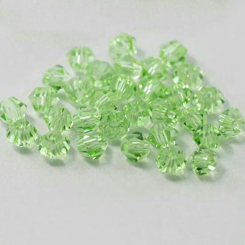 4,0 mm glänzende Kristallperlen, Doppelkegelperle, Glasperlen, lose Abstandsperlen für Armbänder, DIY-Schmuckherstellung, 200 Stück, hellgrün, 4,0 mm 4,0 mm glänzende Kristallperlen, Doppelkegelperle, Glasperlen, lose Abstandsperlen für Armbänder, DIY-Schmuckherstellung, 200 Stück, hellgrün, 4,0 mm von LNHBZ