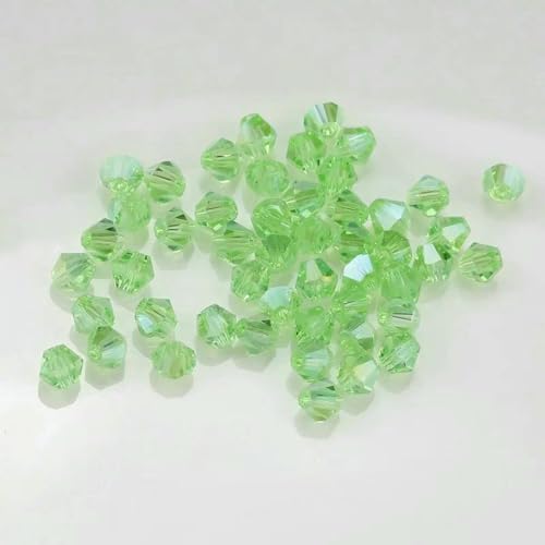 4,0 mm glänzende Kristallperlen, Doppelkegelperle, Glasperlen, lose Abstandsperlen für Armbänder, DIY-Schmuckherstellung, 200 Stück, hellgrün ab, 4,0 mm 4,0 mm glänzende Kristallperlen, Doppelkegelperle, Glasperlen, lose Abstandsperlen für Armbänder, DIY-Schmuckherstellung, 200 Stück, hellgrün ab, 4,0 mm von LNHBZ
