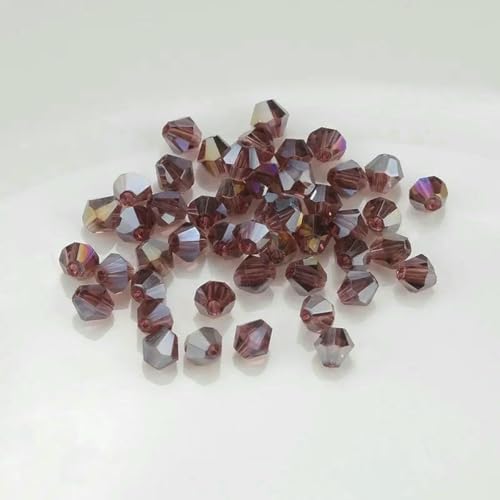 4,0 mm glänzende Kristallperlen, Doppelkegelperle, Glasperlen, lose Abstandsperlen für Armbänder, DIY-Schmuckherstellung, 200 Stück, lila ab, 4,0 mm 4,0 mm glänzende Kristallperlen, Doppelkegelperle, Glasperlen, lose Abstandsperlen für Armbänder, DIY-Schmuckherstellung, 200 Stück, lila ab, 4,0 mm von LNHBZ