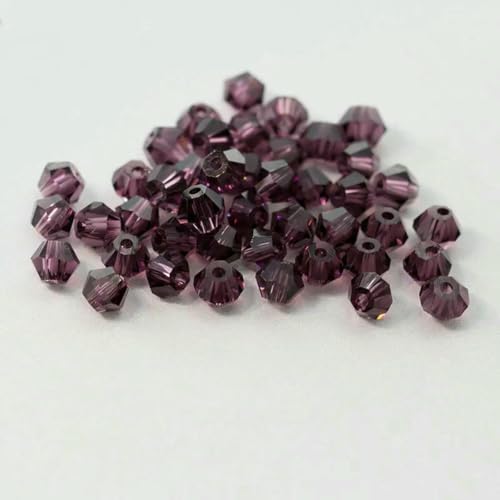 4,0 mm glänzende Kristallperlen, Doppelkegelperle, Glasperlen, lose Abstandsperlen für Armbänder, DIY-Schmuckherstellung, 200 Stück, violett, 4,0 mm 4,0 mm glänzende Kristallperlen, Doppelkegelperle, Glasperlen, lose Abstandsperlen für Armbänder, DIY-Schmuckherstellung, 200 Stück, violett, 4,0 mm von LNHBZ