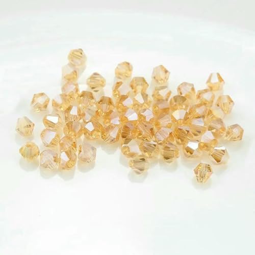 4,0 mm glänzende Kristallperlen, Doppelkegelperlen, Glasperlen, lose Abstandsperlen für Armbänder, DIY-Schmuckherstellung, 200 Stück, gsha ab-4,0 mm von LNHBZ