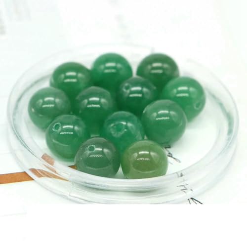 4/6/8/10 mm natürliche runde Tigerauge-Lava-Türkis-Achat-lose Steinperlen für die Schmuckherstellung, DIY-Armband-Halskettenzubehör – Grüner Aventurin – 6 mm (40 Stück) von LNHBZ