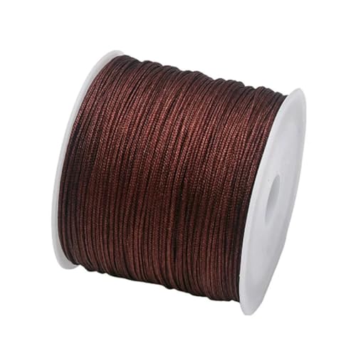 45 m, 0,8 mm, Nylonschnur zum Basteln von Schmuck, Perlenstickerei, geflochtene Nylon-Satinschnur für Armbänder, Rattail-Besatz, chinesischer Knoten, dunkler Kaffee, 0,8 mm, 45 Me 45 m, 0,8 mm, Nylonschnur zum Basteln von Schmuck, Perlenstickerei, geflochtene Nylon-Satinschnur für Armbänder, Rattail-Besatz, chinesischer Knoten, dunkler Kaffee, 0,8 mm, 45 Me von LNHBZ