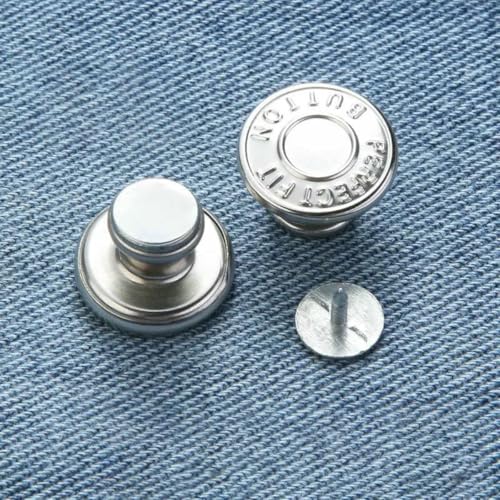 5/10 Stück Jeansknöpfe, 17 mm, Ersatz-Näh-Druckknopf-Befestigungswerkzeug, abnehmbare Jeansknöpfe ohne Nägel, für Kleidung und Hosen, Stil P-14, 10 Stück im Karton 5/10 Stück Jeansknöpfe, 17 mm, Ersatz-Näh-Druckknopf-Befestigungswerkzeug, abnehmbare Jeansknöpfe ohne Nägel, für Kleidung und Hosen, Stil P-14, 10 Stück im Karton von LNHBZ