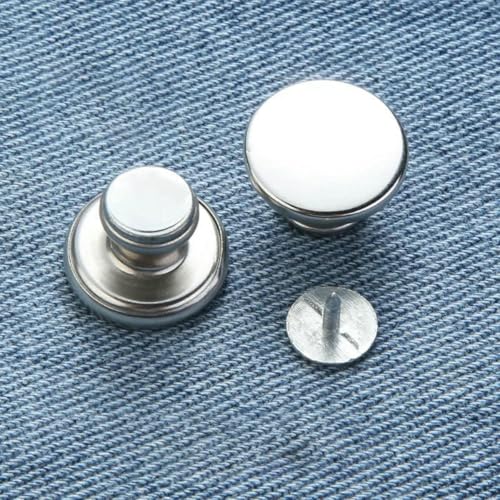 5/10 Stück Jeansknöpfe, 17 mm, Ersatz-Näh-Druckknopf-Befestigungswerkzeug, abnehmbare Jeansknöpfe ohne Nägel, für Kleidung und Hosen, Stil P-20, 20 Stück im Karton von LNHBZ