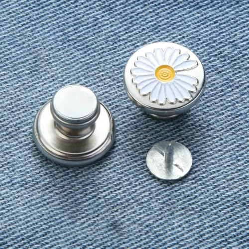 5/10 Stück Jeansknöpfe 17 mm Ersatz-Näh-Druckknopf-Befestigungswerkzeug, abnehmbare Jeansknöpfe ohne Nägel, für Kleidung und Hosen, Stil P-17, 5 Stück im Karton von LNHBZ