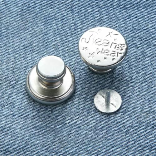 5/10 Stück Jeansknöpfe 17 mm Ersatz-Näh-Druckknopf-Befestigungswerkzeug, abnehmbare Jeansknöpfe ohne Nägel, für Kleidung und Hosen, Stil P-18, 10 Stück im Karton 5/10 Stück Jeansknöpfe 17 mm Ersatz-Näh-Druckknopf-Befestigungswerkzeug, abnehmbare Jeansknöpfe ohne Nägel, für Kleidung und Hosen, Stil P-18, 10 Stück im Karton von LNHBZ