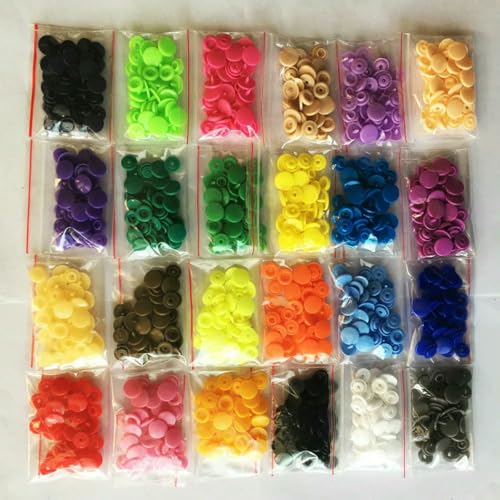 50/100/150 Sets Druckknöpfe, T5-Taschenordner, dunkle Schnalle, Knopf, Harz, Kleidungszubehör für Babykleidung, gemischte Farben, 100 Stück von LNHBZ